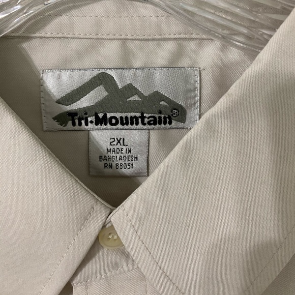 NWT Tri-Mountain size 3xL Beige Shirt Longsleeve - Picture 3 of 6